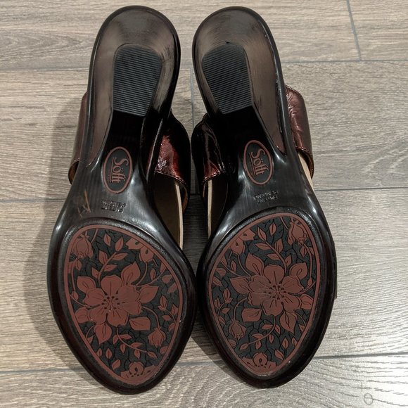 SOFFT Brown Patent Sandals 7.5 M - Picture 6 of 9